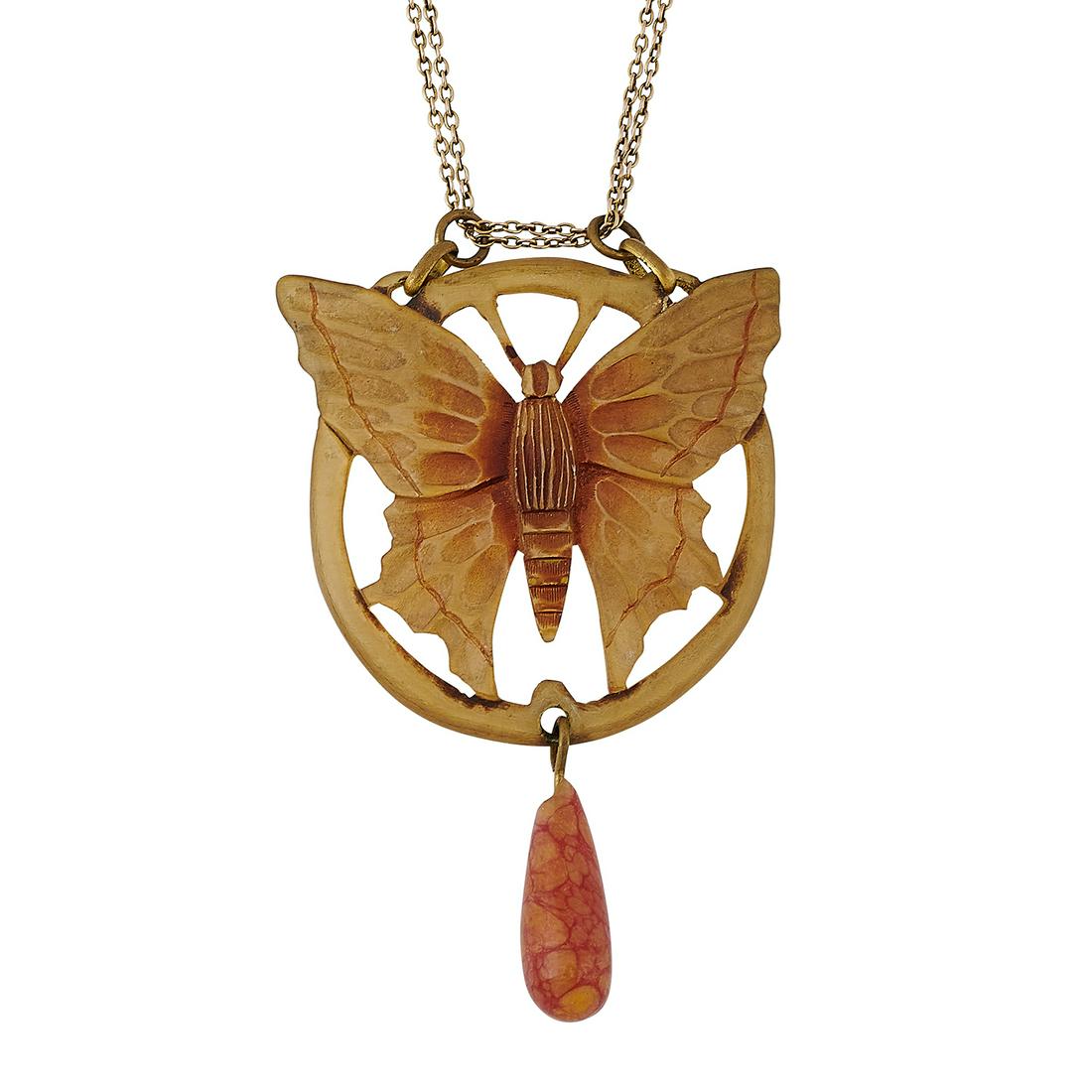 Georges Flamand Art Nouveau pendant necklace (1 of 4)