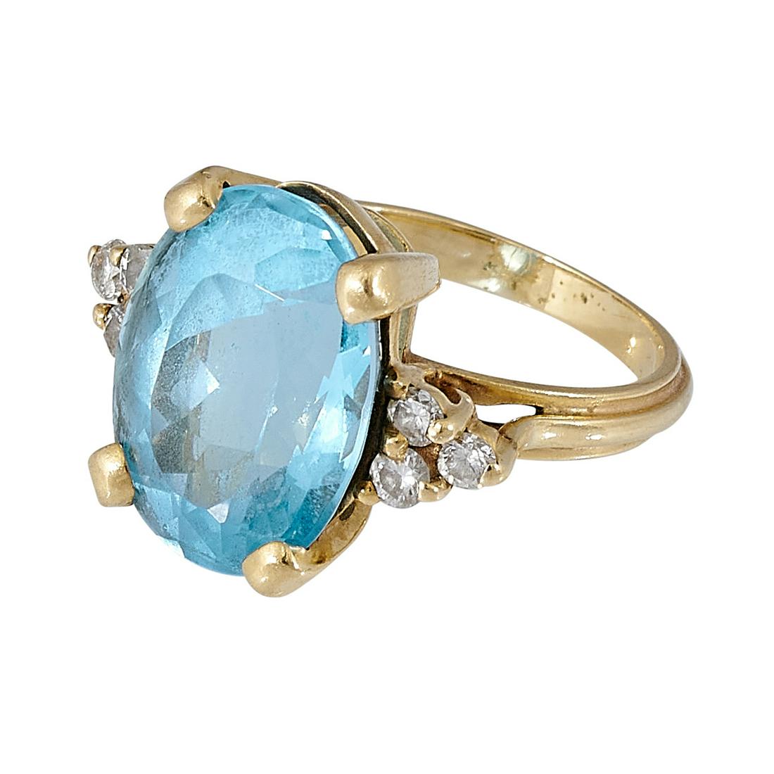 Contemporary yellow gold ladies ring (1 of 4)