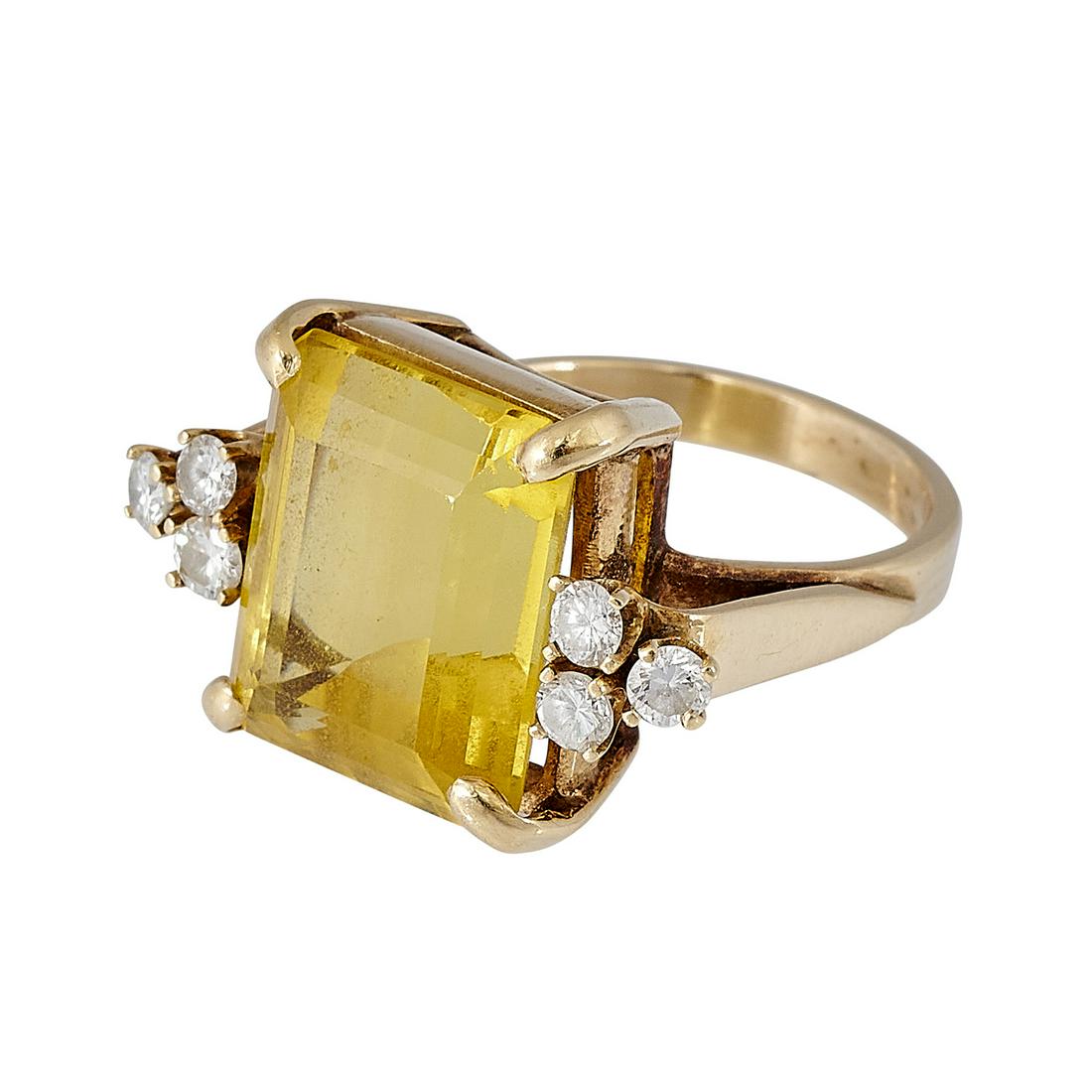 Contemporary yellow gold ladies ring (1 of 4)