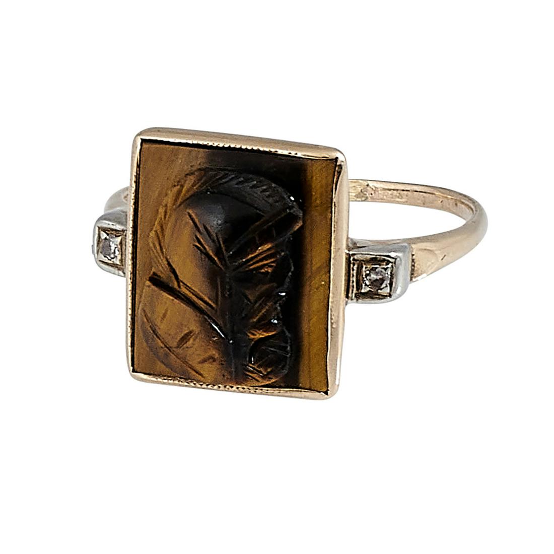 Vintage yellow gold ladies ring (1 of 4)