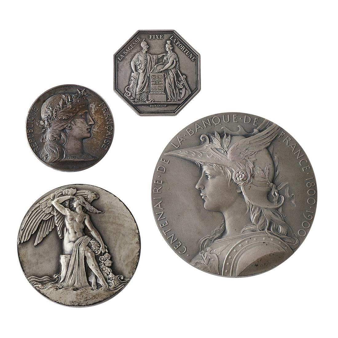 Various Makers silver medals & medallions, four (1 of 2)