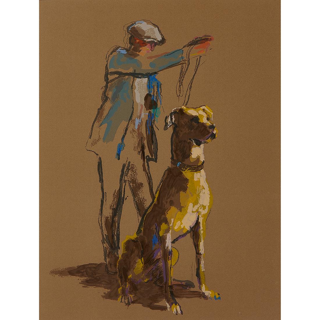 LeRoy Neiman, Great Dane, 1987, color screenprint (1 of 2)