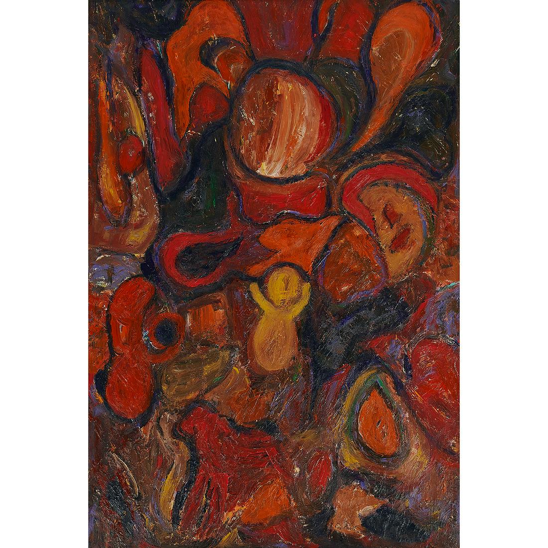 Charlotte Park, Untitled, oil on paper laid to panel (1 of 2)