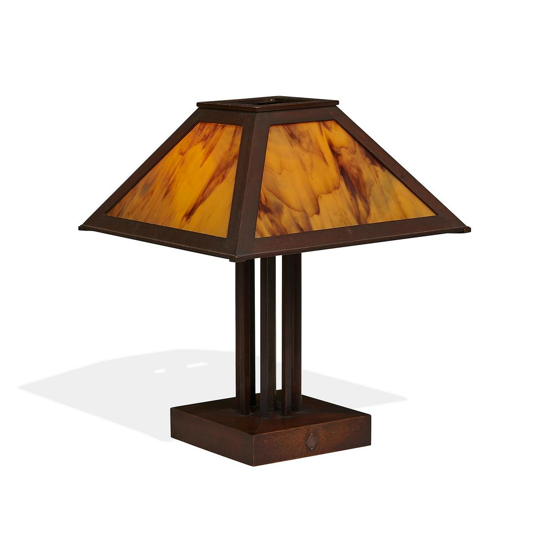 The Roycrofters rare table lamp (1 of 6)