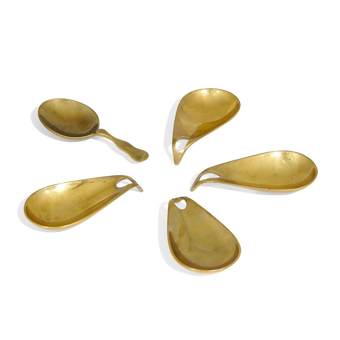 Carl Auböck II (4) spoon rests and (1) spoon (1 of 5)