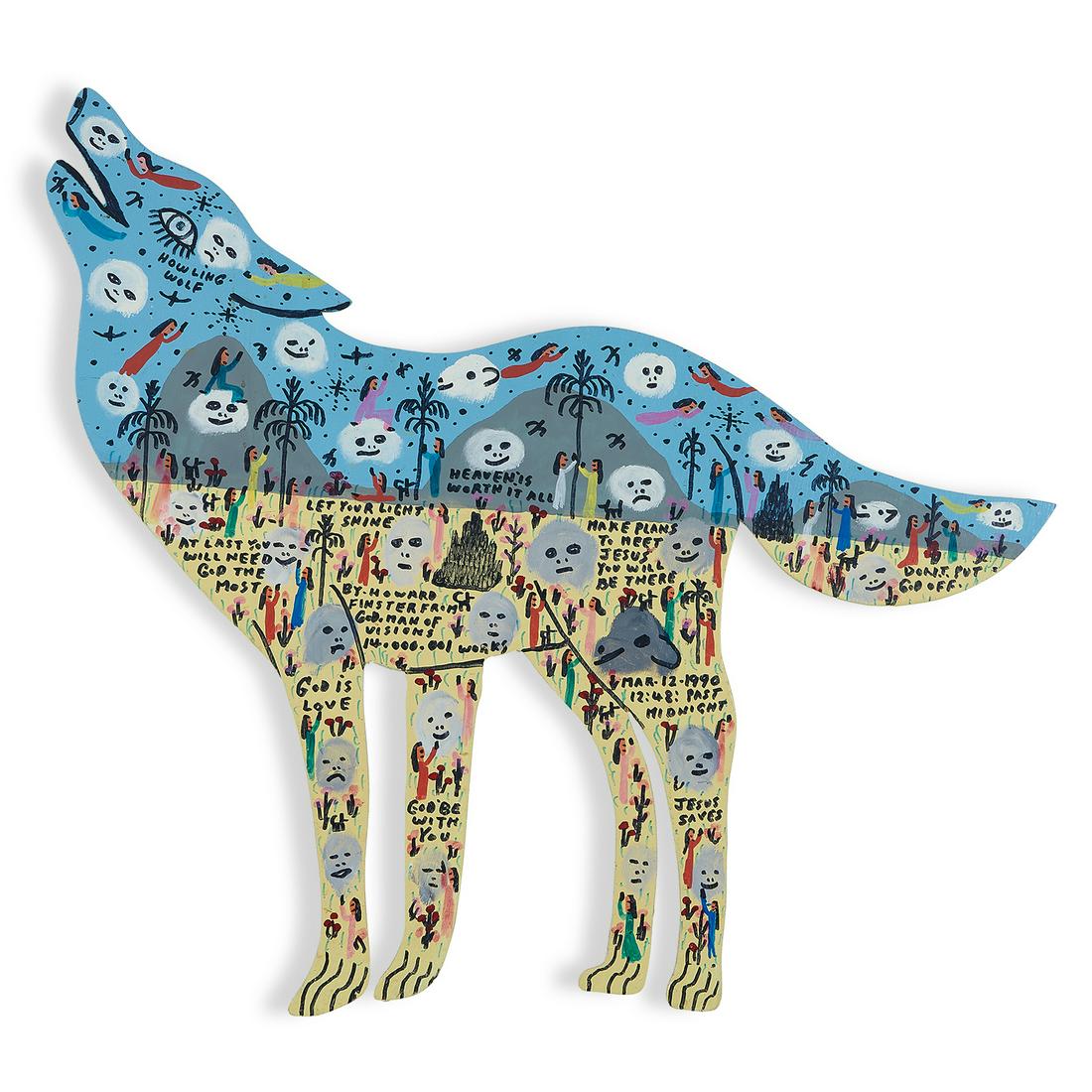 Howard Finster, Howling Wolf, 1990 (1 of 2)