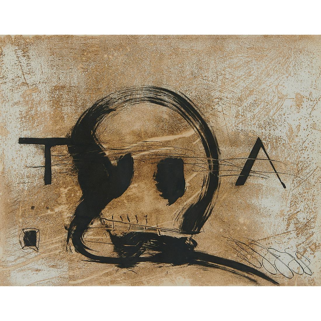 Antoni Tàpies, T A, color etching (1 of 2)