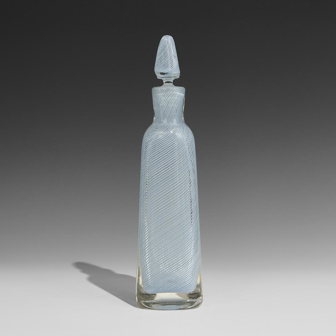 Paolo Venini Mezza Filligrana bottle and stopper (1 of 3)