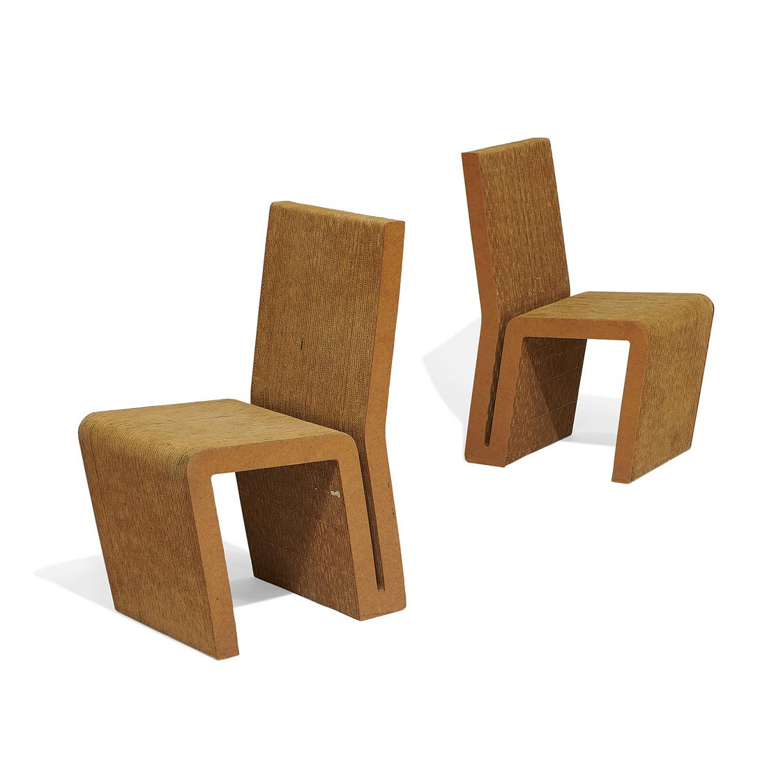 Frank Gehry for Easy Edges Inc. dining chairs, 2 (1 of 2)