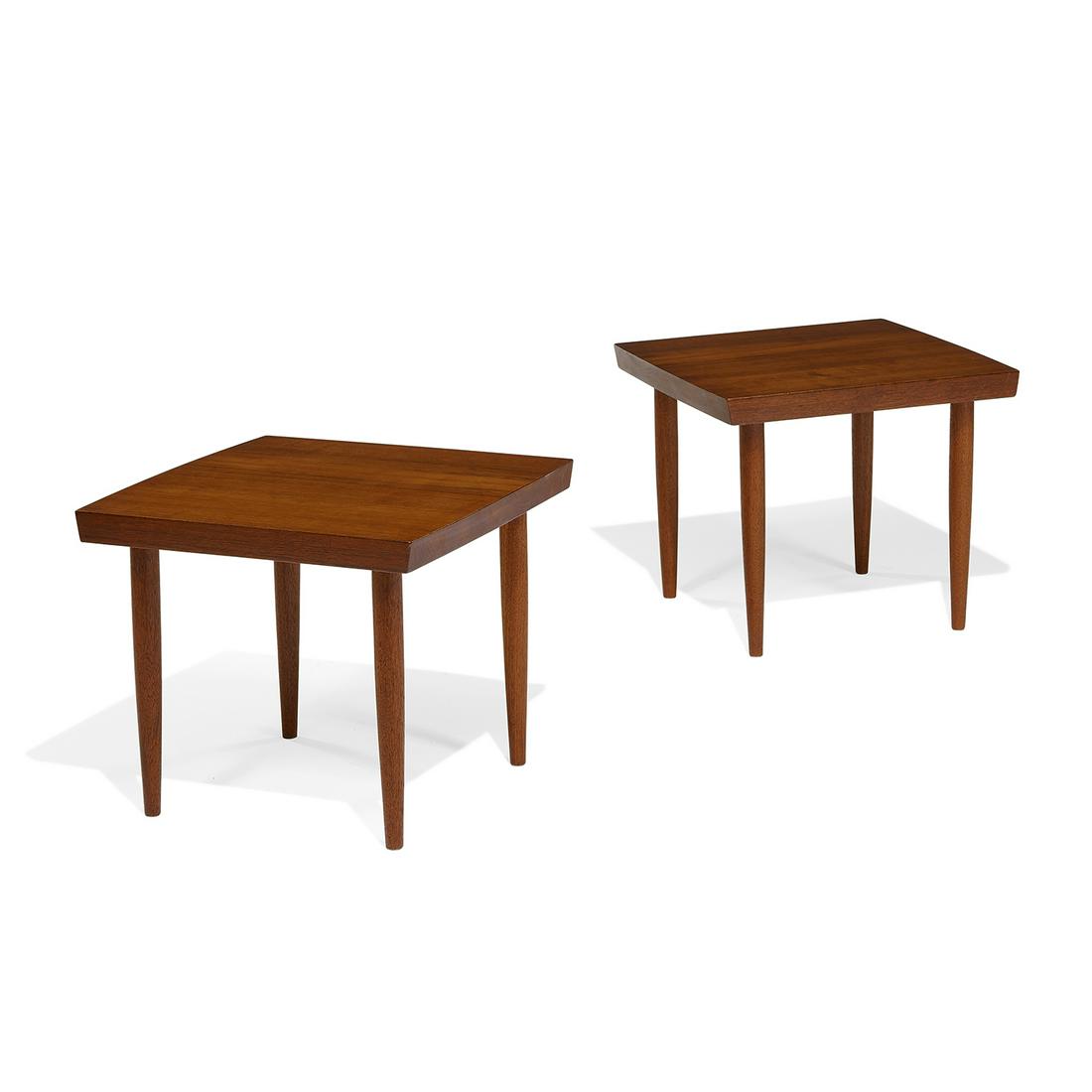George Nakashima end tables / stools, pair (1 of 4)