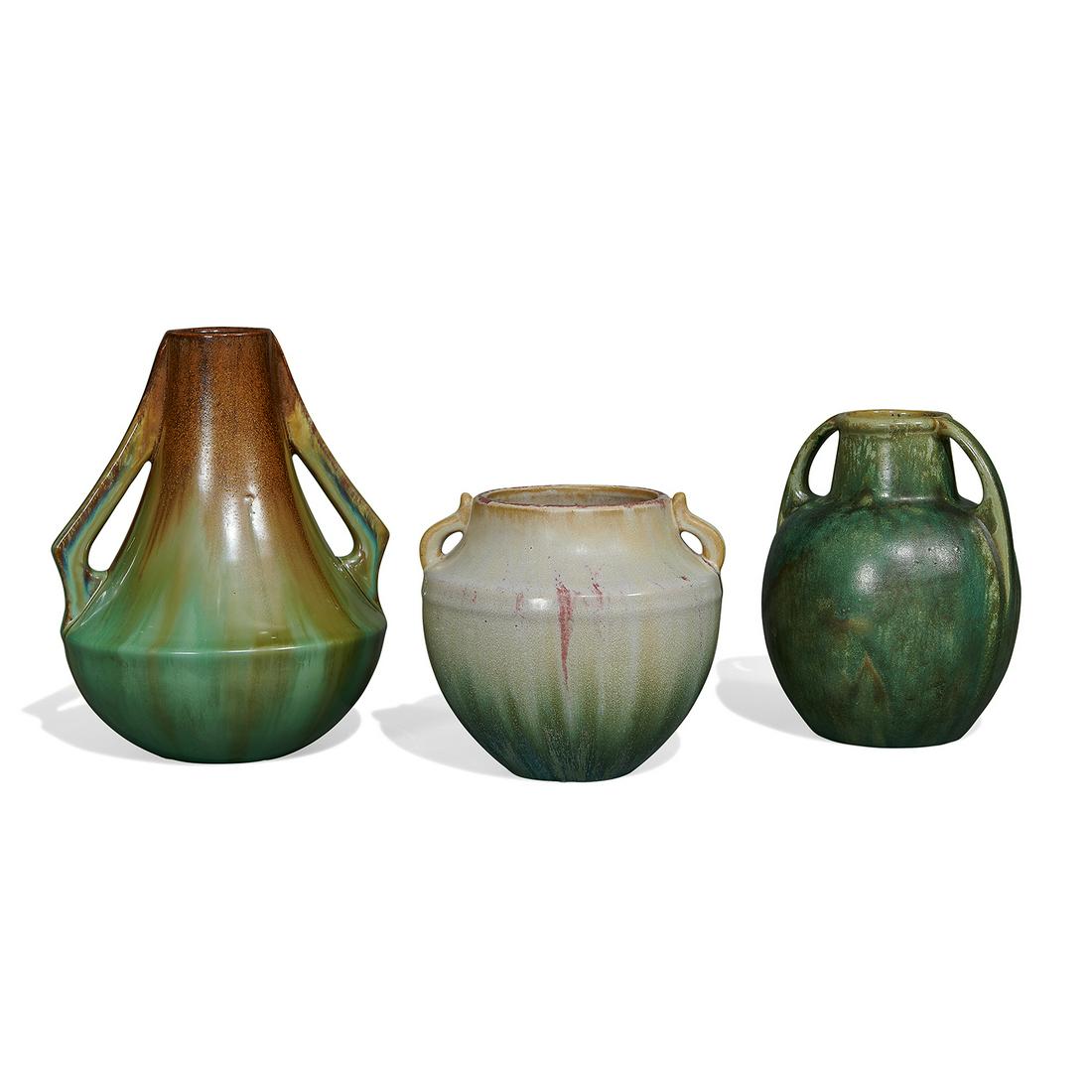 Fulper Pottery Co. group of 3 vases (1 of 3)