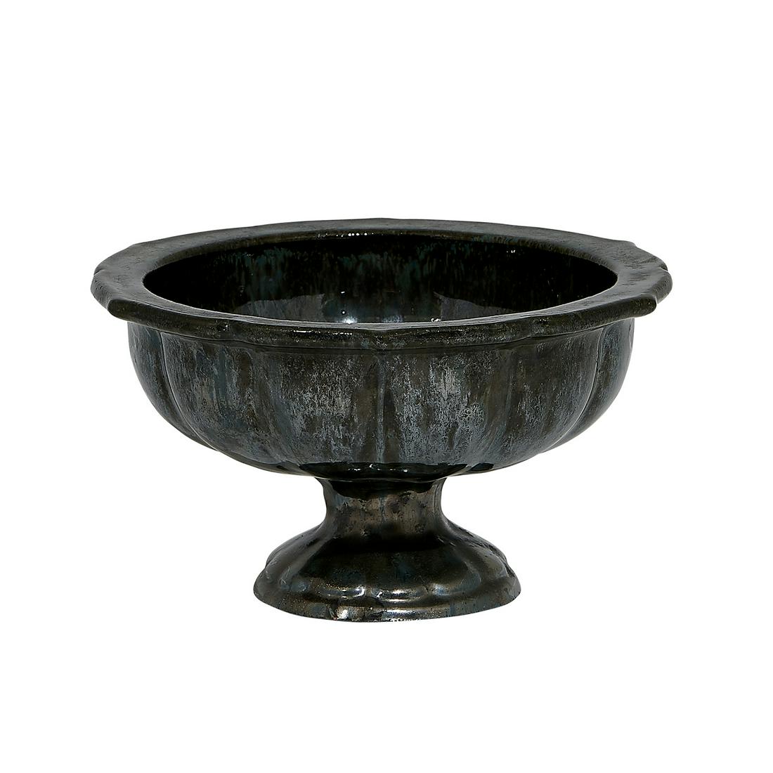 Fulper Pottery Co. pedestal fruit bowl (1 of 2)