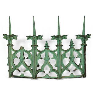 Cass Gilbert, architectural element: Cass Gilbert (1859-1934) for the Woolworth Building architectural element New York, New York, circa 1912 copper with verdigris patination 78"w x 18"d x 56 1/2"h Catalog Note: The Woolworth Building is