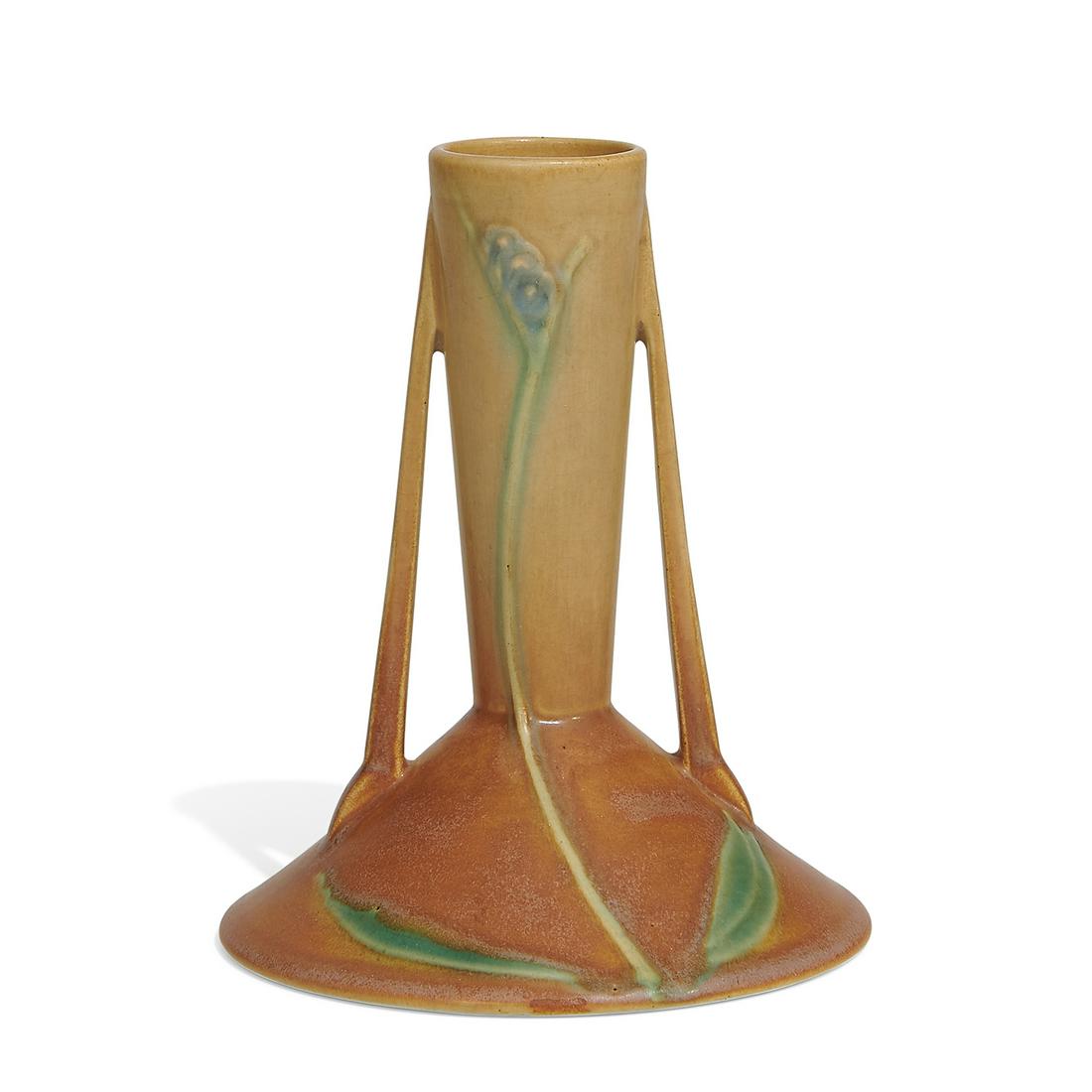 Roseville Pottery Co. Futura Two-Pole bud vase (1 of 3)