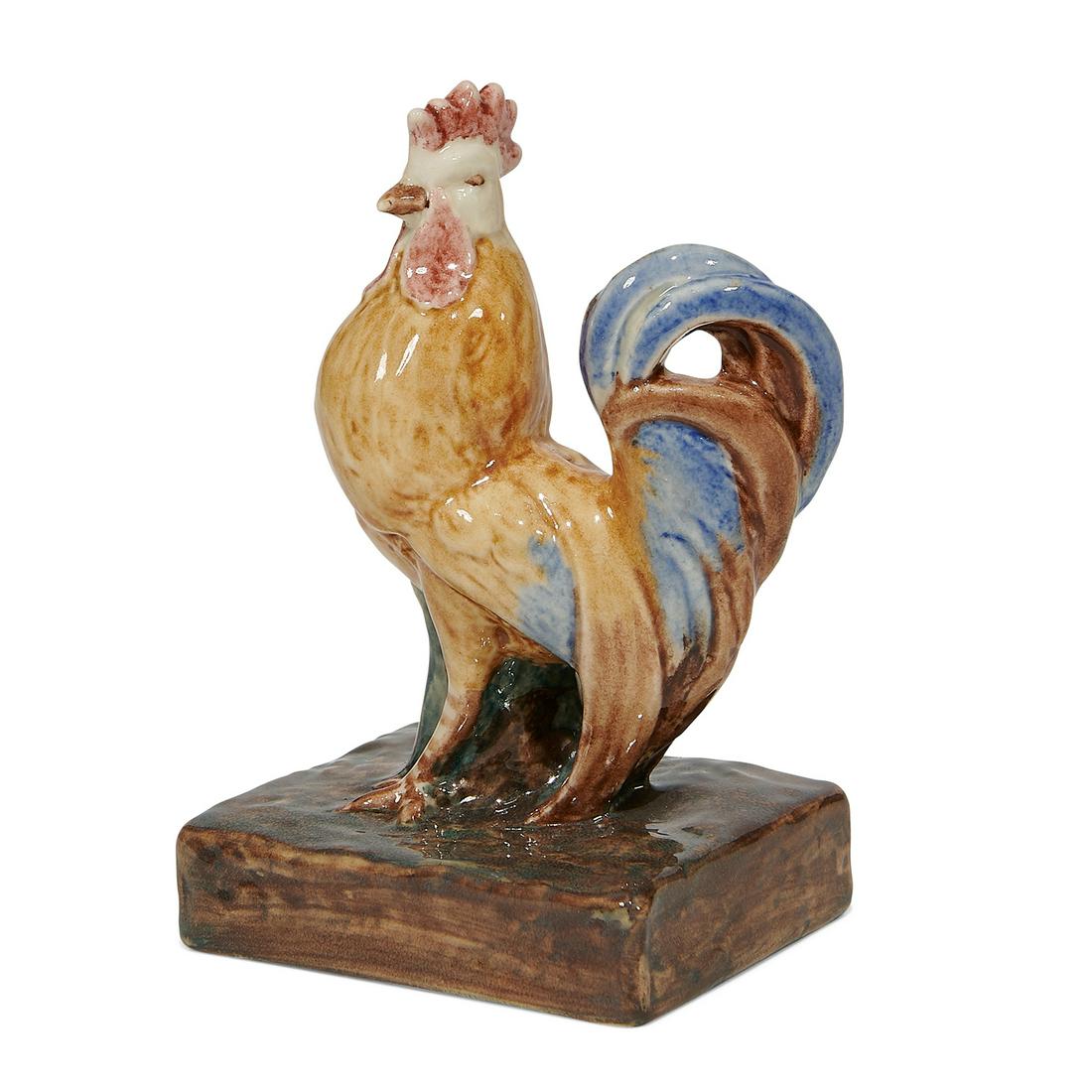 Rookwood Pottery rooster paperweight (1 of 4)