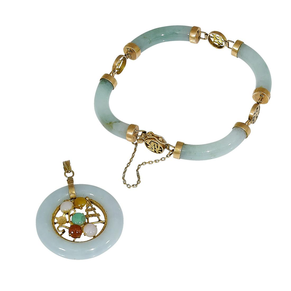 Chinese bracelet and pendant (1 of 6)