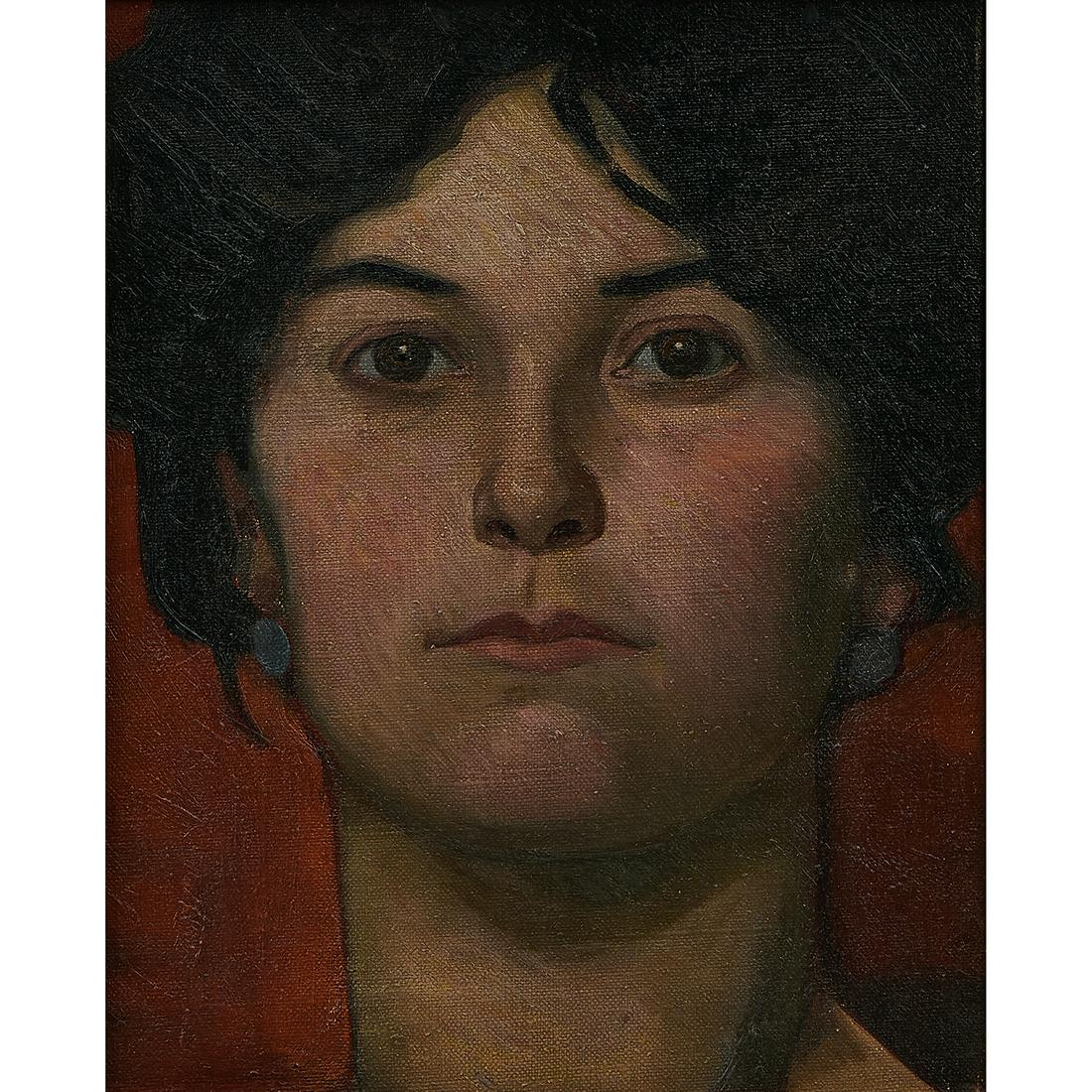 Artist Unknown, Portrait of a Lady, oil on canvas (1 of 2)