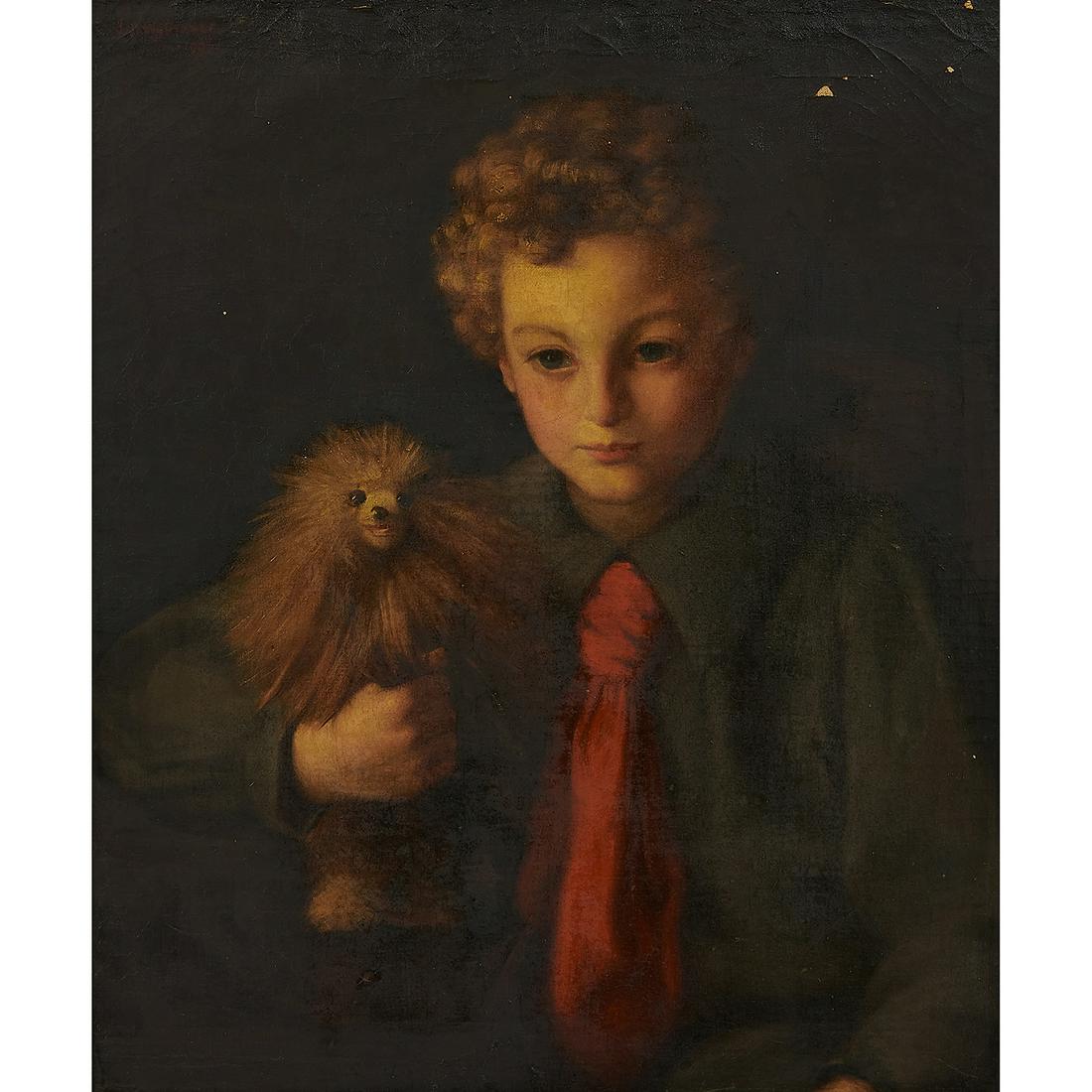 Artist Unknown, A Boy and His Dog, 1903 (1 of 2)