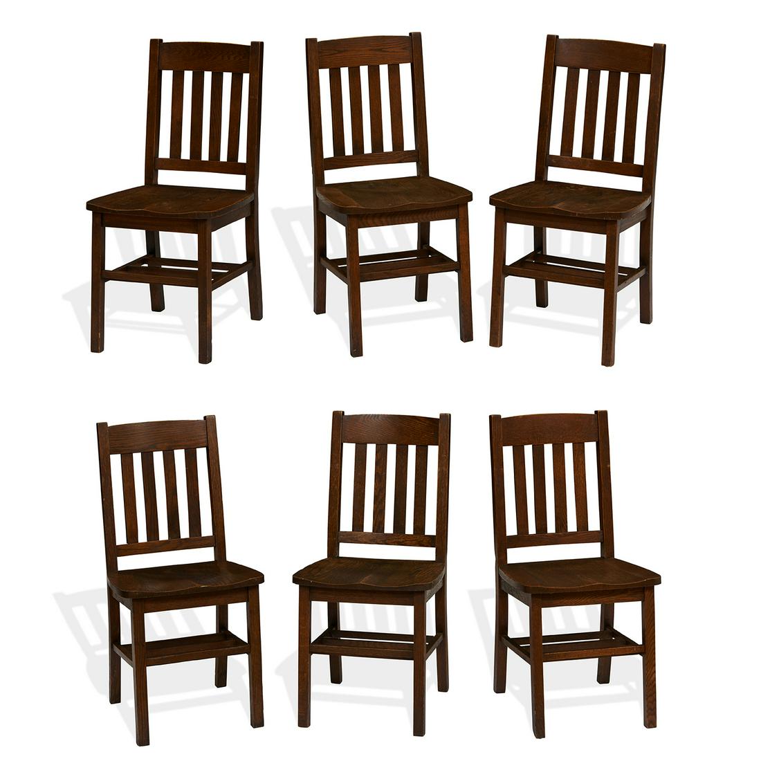 American Arts & Crafts side chairs, set of six (1 of 2)