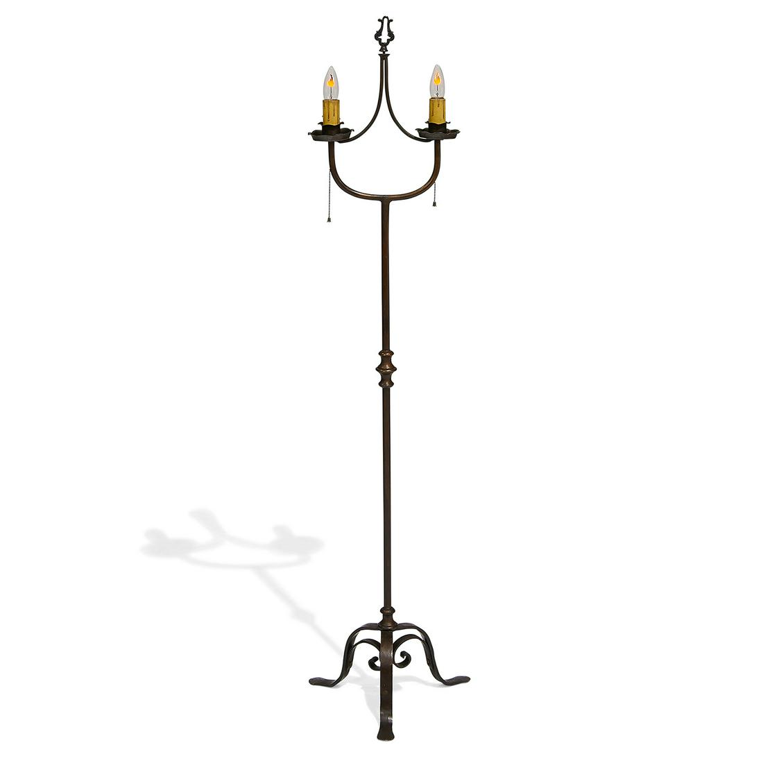 American Arts & Crafts torchiere floor lamp (1 of 2)