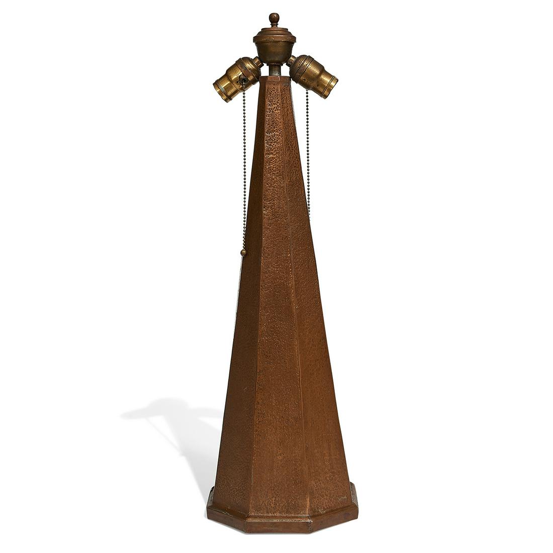 American Arts & Crafts octagonal lamp base (1 of 1)