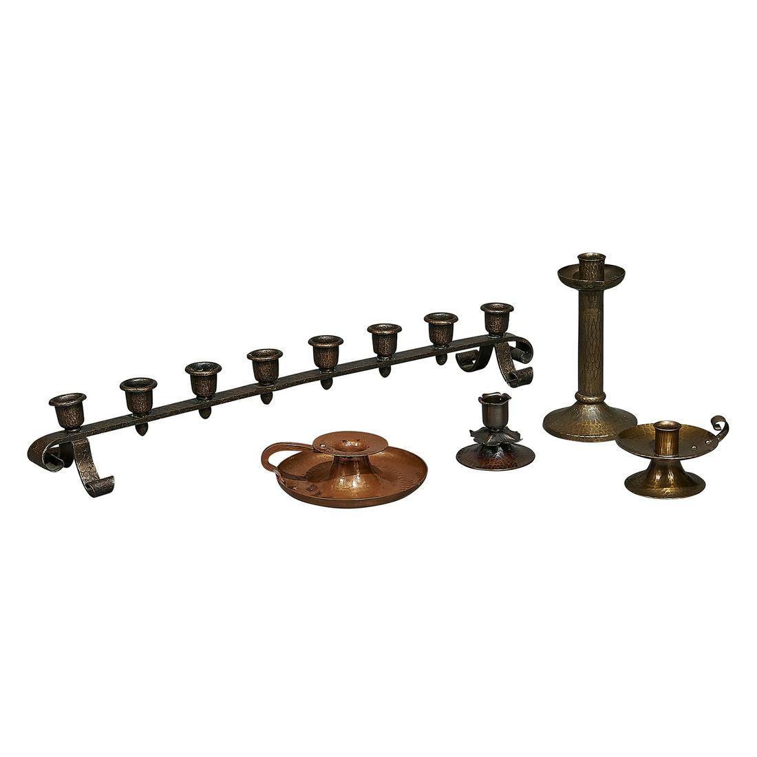 The Roycrofters / Roycroft candelabrum & candleholders (1 of 2)