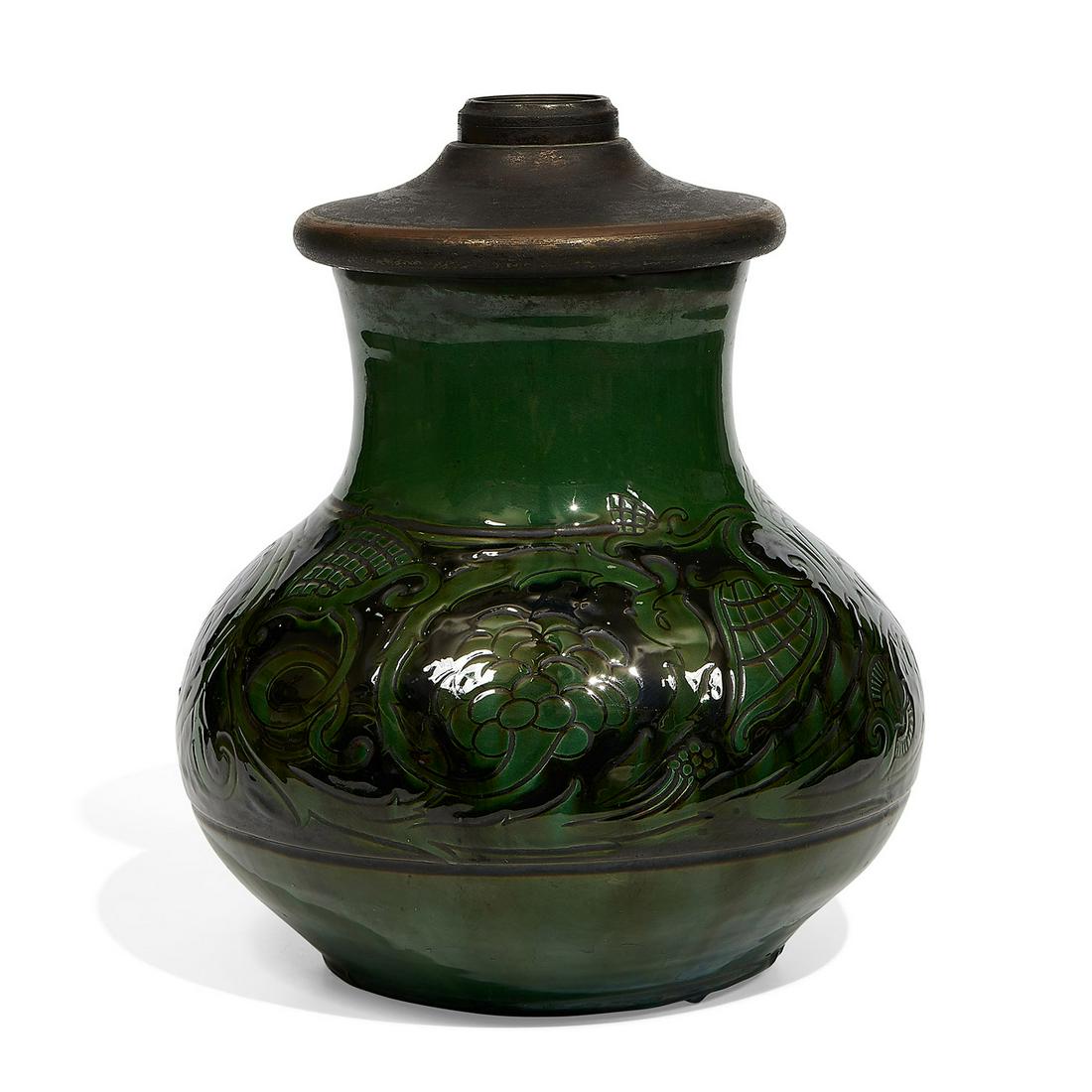 C.H. Brannam Pottery Barum table lamp base (1 of 3)