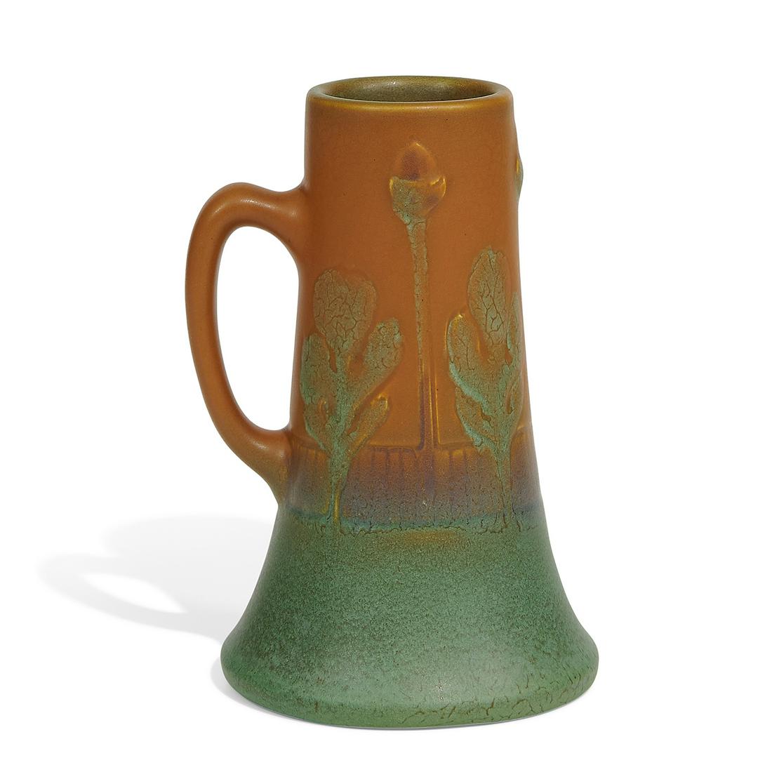 Rookwood Pottery carved earthenware scenic mug (1 of 3)