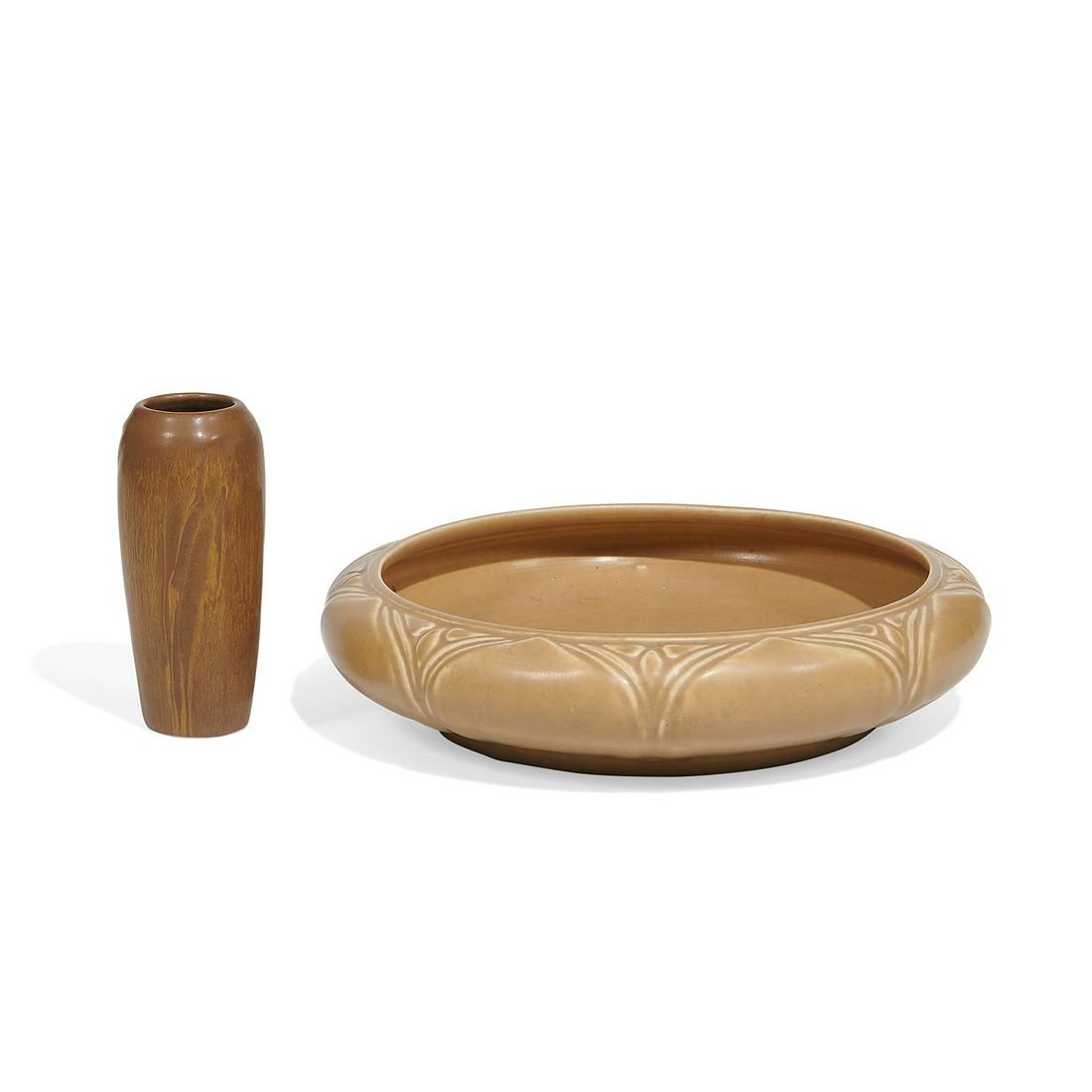 Rookwood Pottery bowl and Ombroso vase (1 of 3)