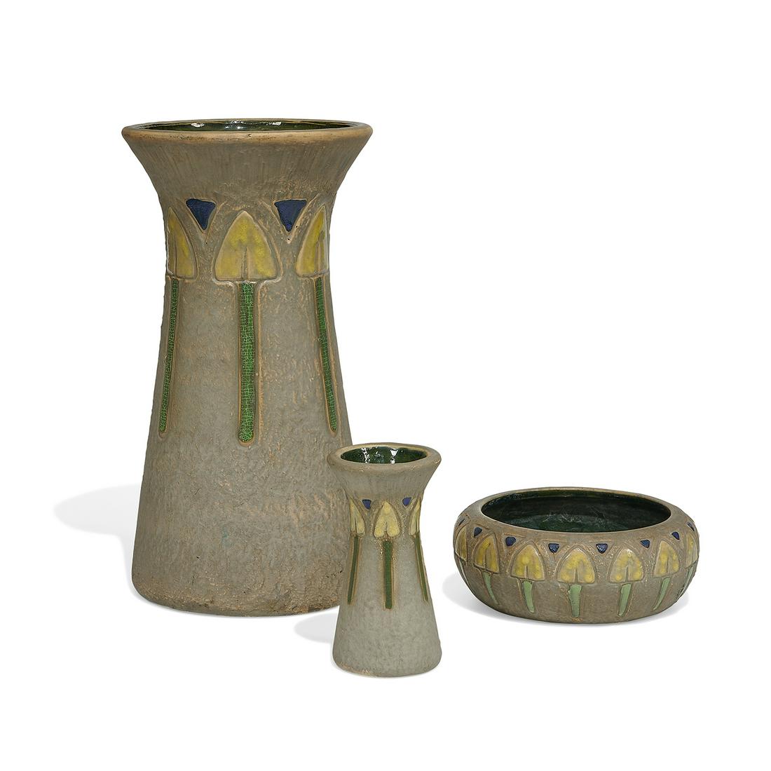 Roseville Pottery Co. group of Mostique (1 of 2)