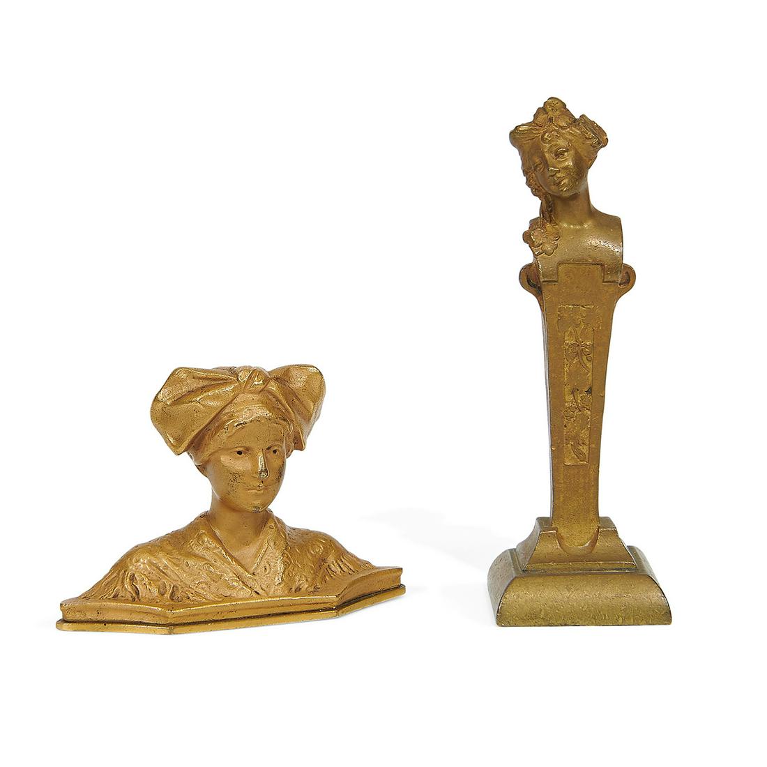 Art Nouveau two diminutive busts (1 of 3)