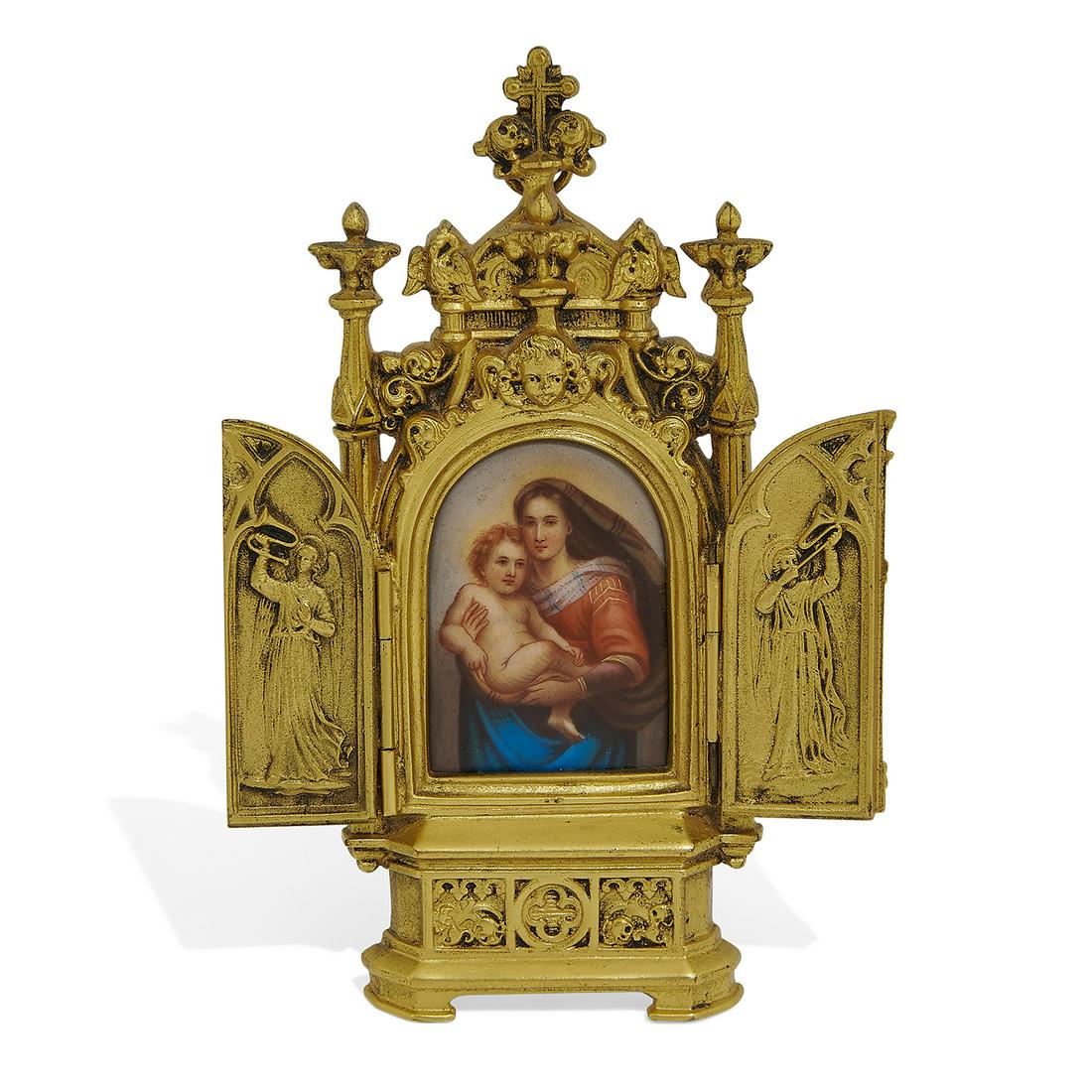 Erhard & Sohne Gothic Revival triptych icon (1 of 5)