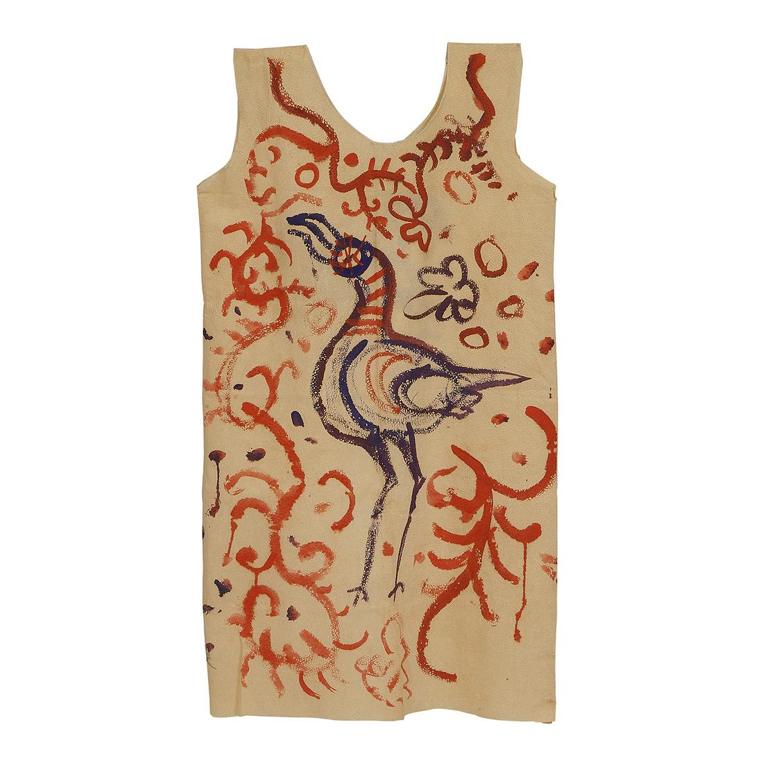 Aaron Bohrod, A Painted Paper Dress: Aaron Bohrod (American, 1907-1992) A Painted Paper Dress acrylic on paper 36" x 19"