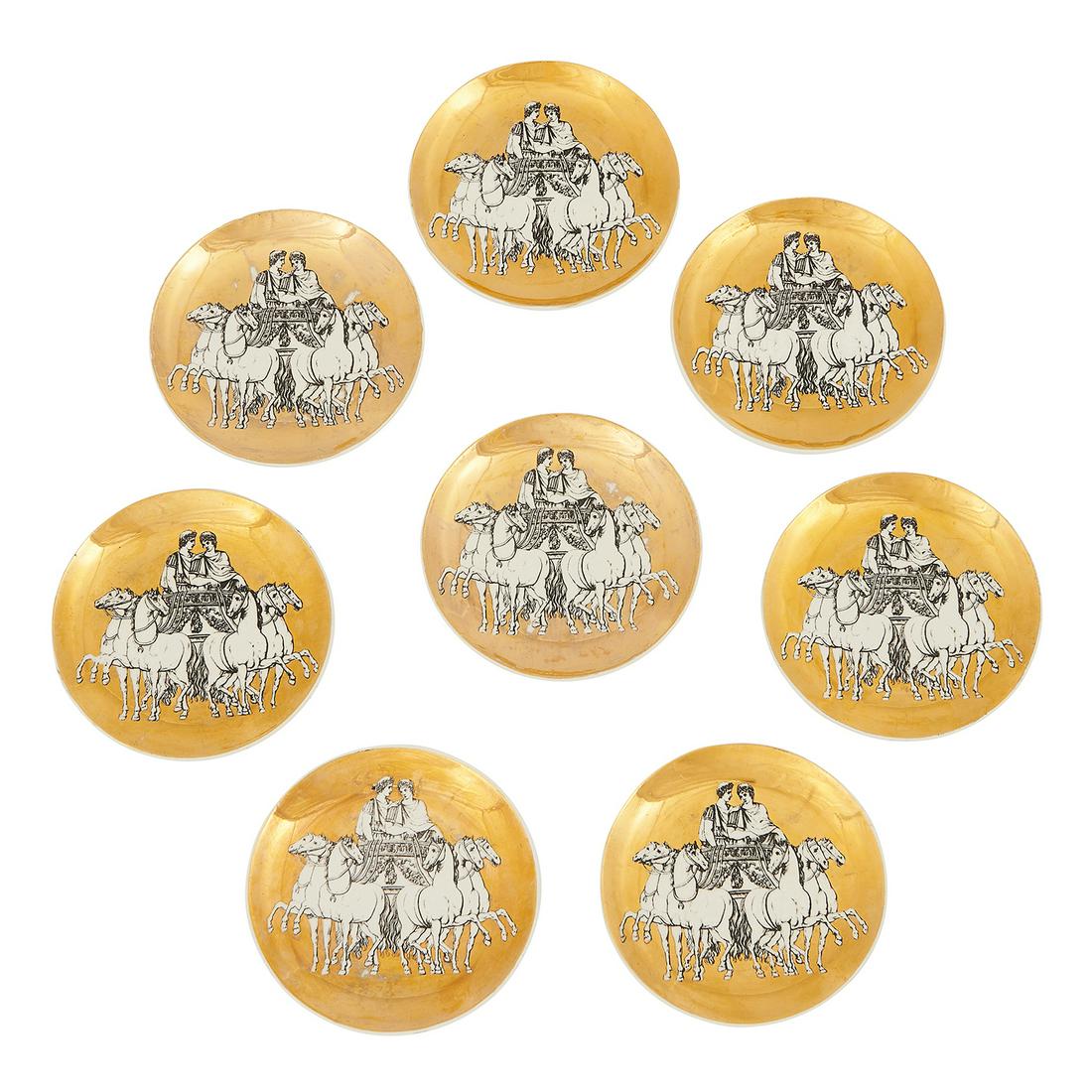 Piero Fornasetti for Saks, Roman Chariot coaster (1 of 3)