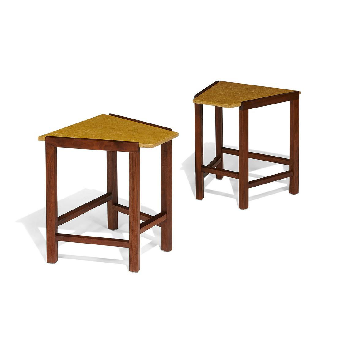 Edward Wormley for Dunbar, wedge tables, pair (1 of 1)