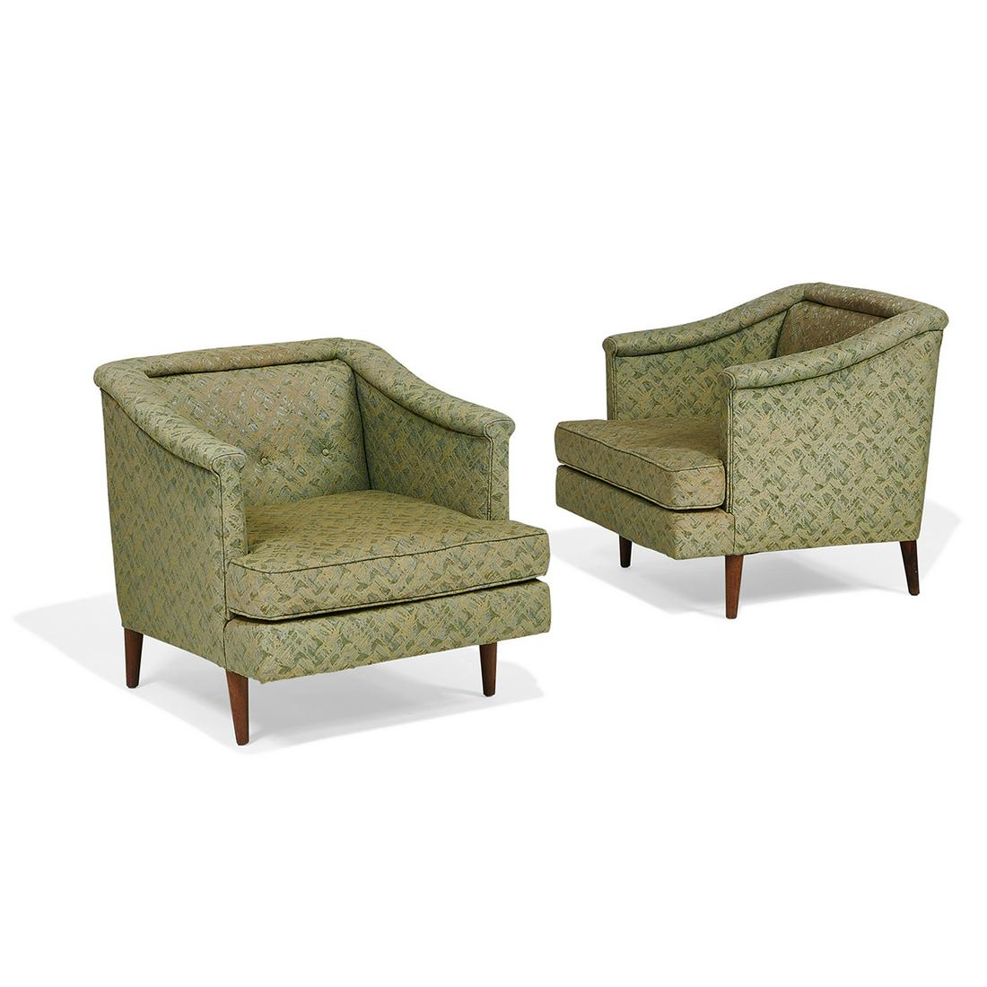 Edward Wormley for Dunbar, lounge chairs, pair (1 of 2)