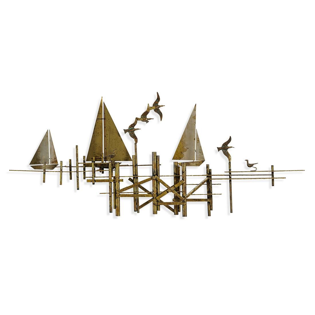 Jeré, Sailboats and Seagulls..., wall sculpture (1 of 2)