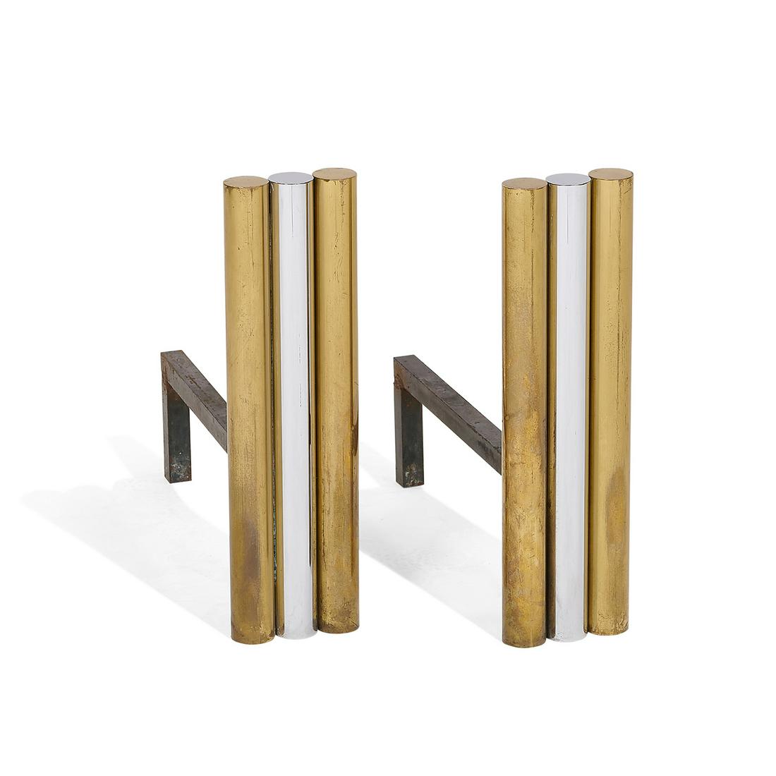 Modernist andirons, pair (1 of 1)