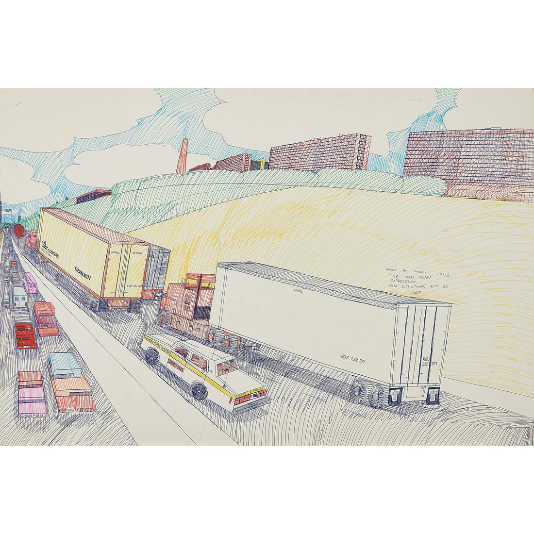 Wesley Willis, The Dan Ryan Expressway, 1987 (1 of 1)