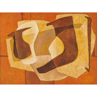 Mario De Ferrante, Abstraction, oil on canvas: Mario De Ferrante (Italian/American, 1898-1992) Abstraction oil on canvas signed lower right 30" x 40"