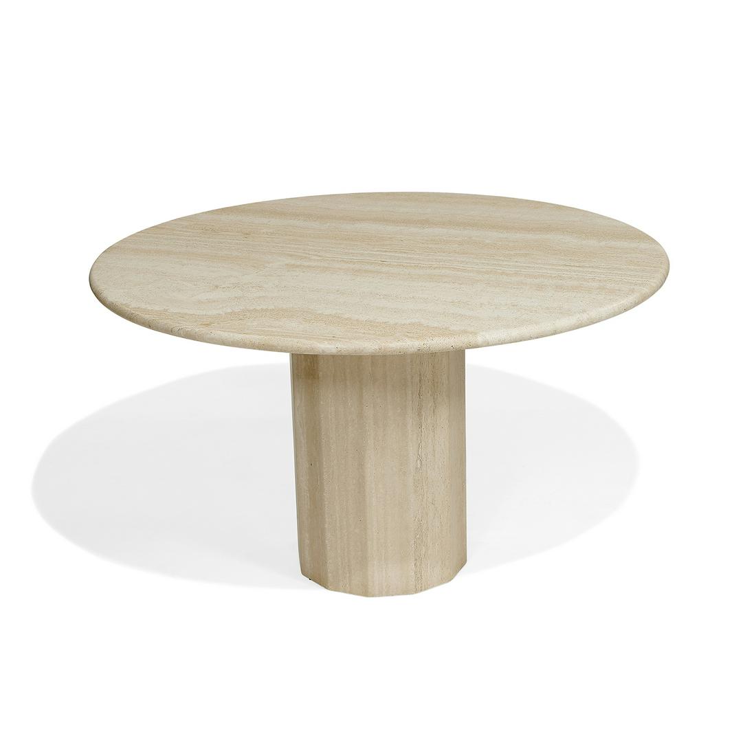 Stone International round pedestal dining table (1 of 2)