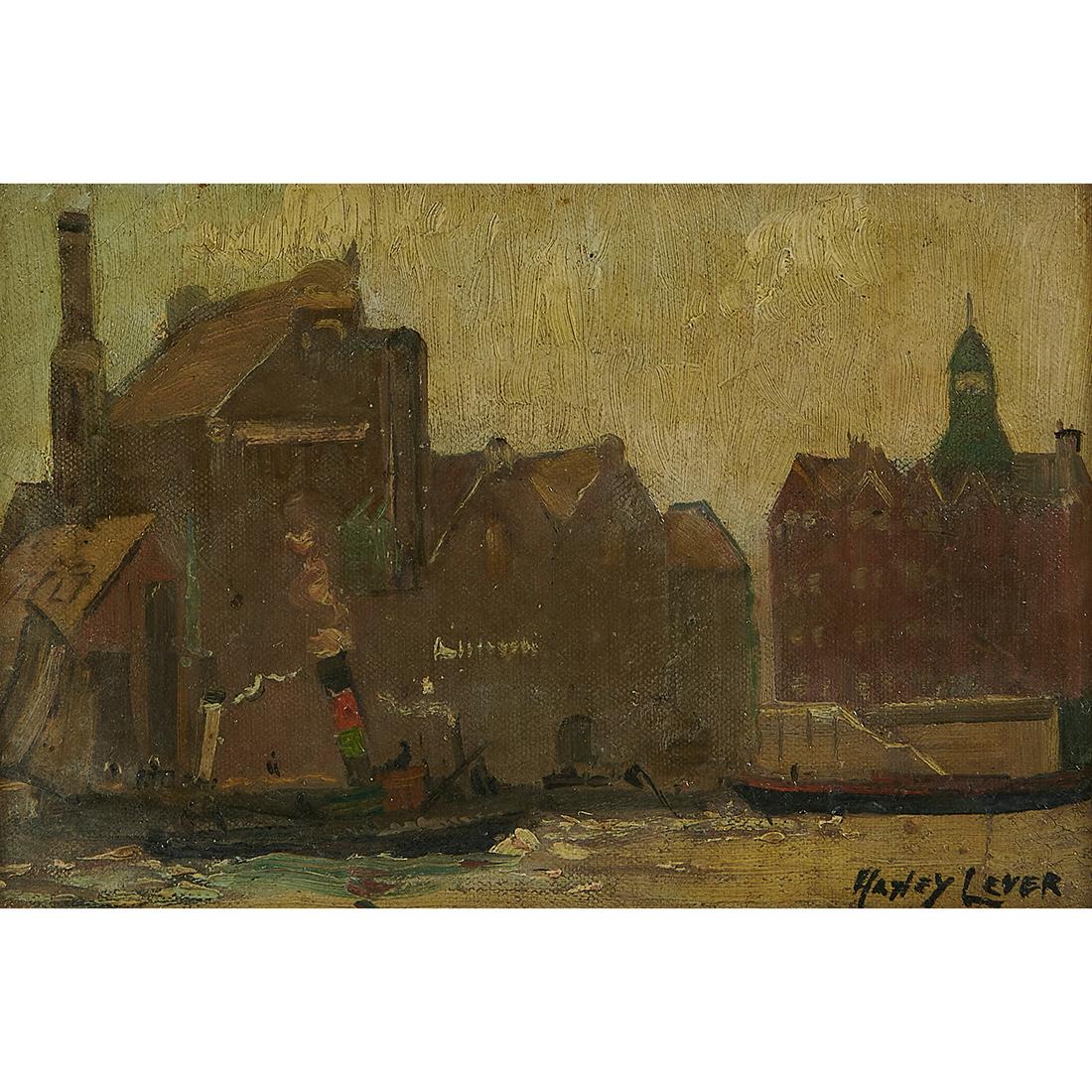 Hayley Lever, Thames River, London, oil on canvas (1 of 2)