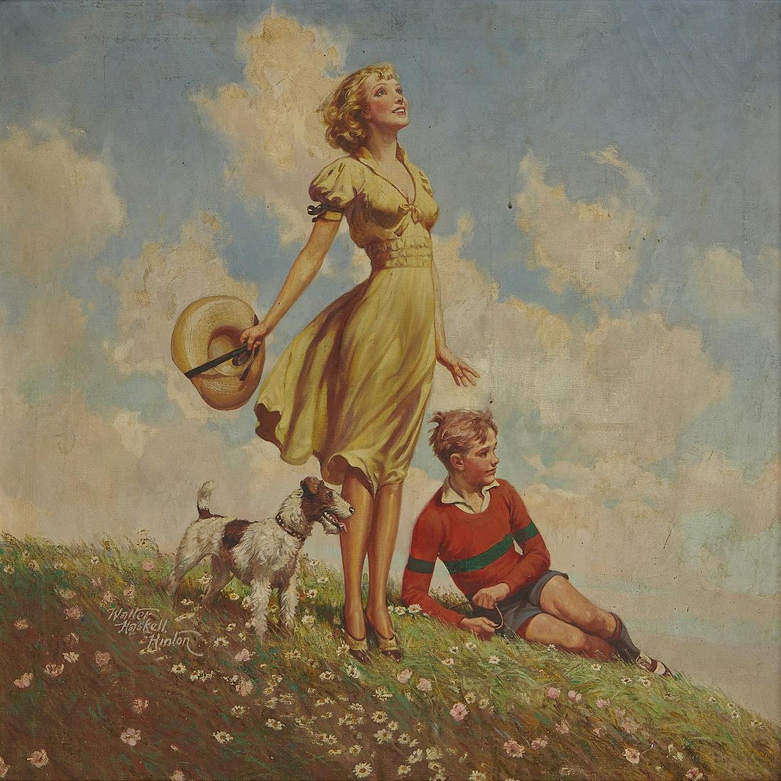 Walter Haskell Hinton, Illustration Art, oil (1 of 2)