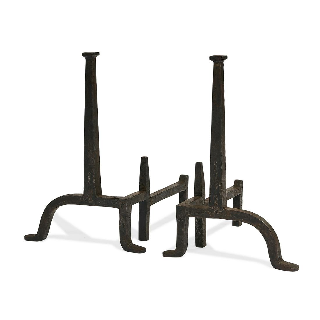 Gustav Stickley spiked andirons, #237 (1 of 1)