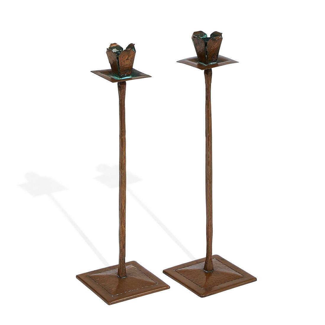 Roycroft Tulip Tapers candlesticks, pair (1 of 2)