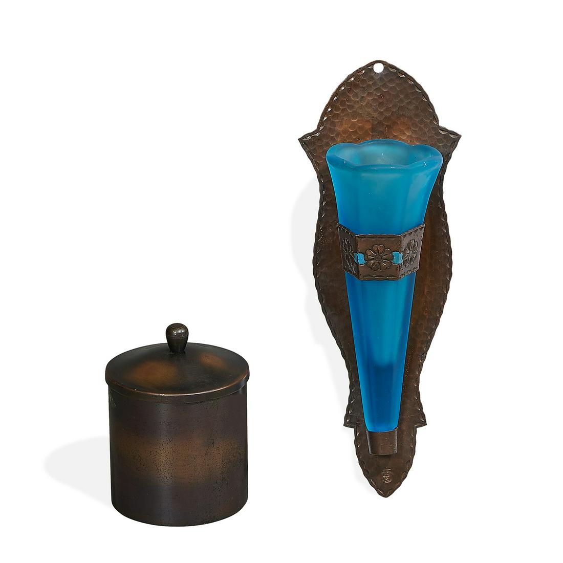 The Roycrofters / Roycroft 2 articles w/ Steuben glass (1 of 2)