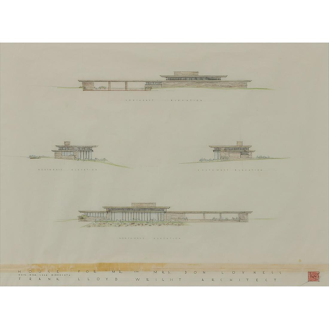 Frank L. Wright for Don Lovness House drawings (1 of 2)
