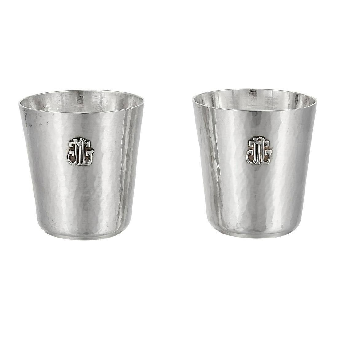 The Kalo Shop liquor or shot cups, pair, #BL (1 of 2)