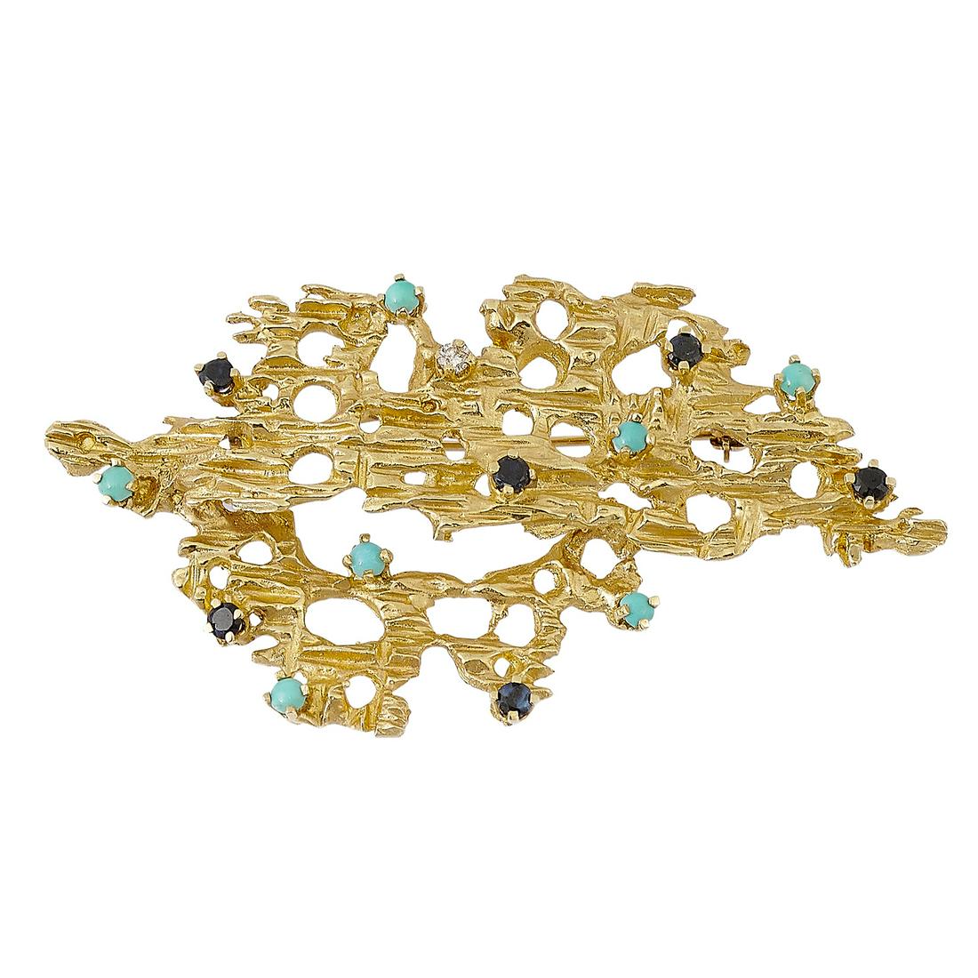 Mid-Century or Vintage Brutalist brooch (1 of 2)