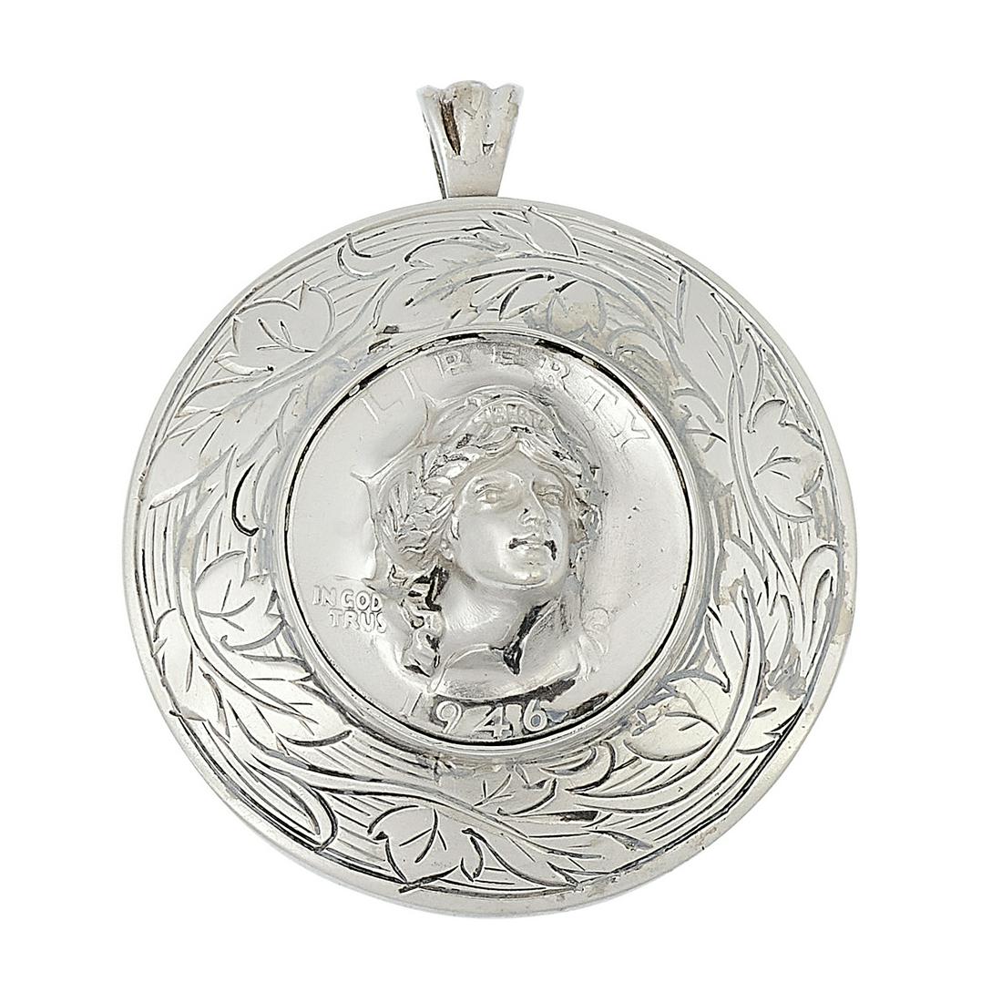 The Kalo Shop Lady Liberty pendant brooch (1 of 3)